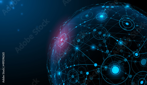 Abstract hi tech. Abstract digital background with technology. Vector abstract technology.