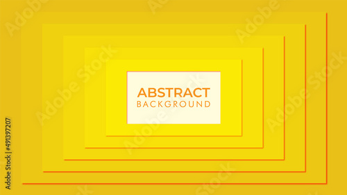 Minimal yellow background with 3d rectangular design