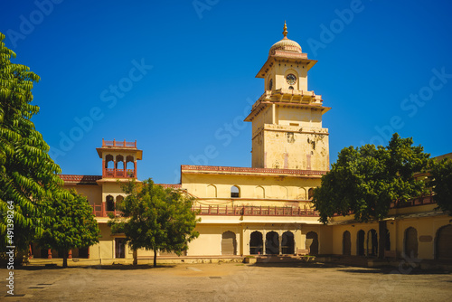 Clock tower of city palace at jaipur in rajasthan, india
