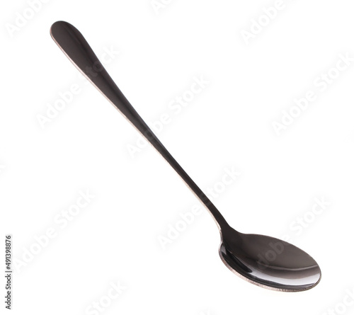 Long Handle Round Spoon isolated on white background.