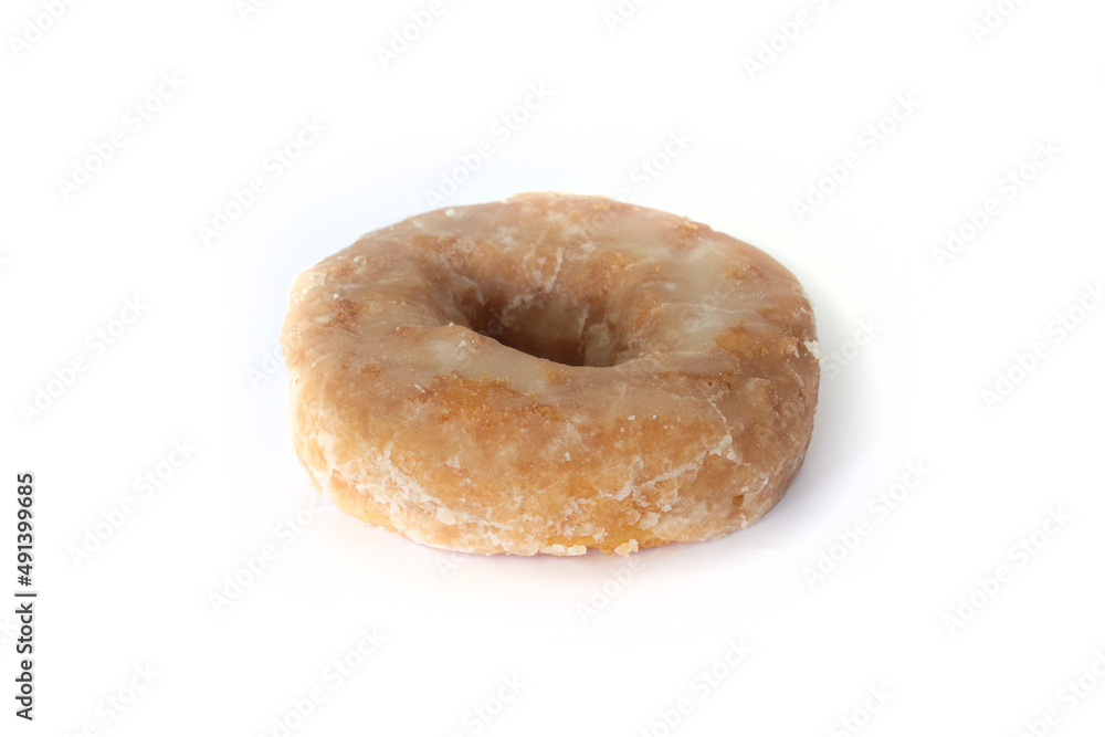 Commercially Made Doughnut Isolated on White Commercially Made Doughnut Isolated on White
