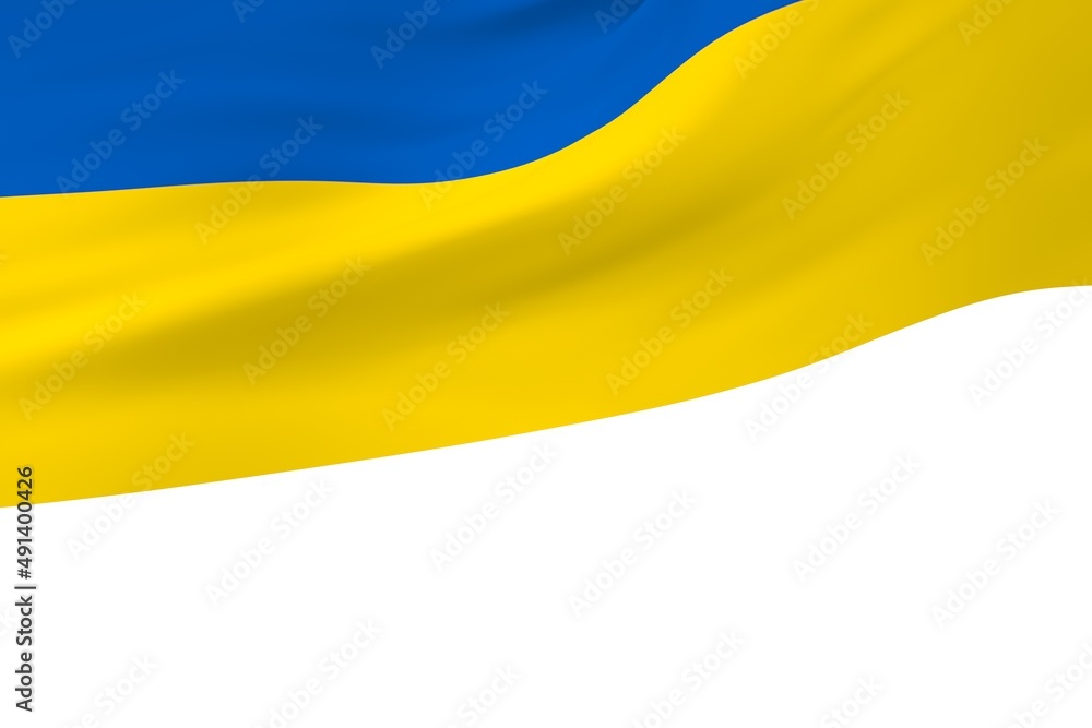 3D illustration of Russia flag Ukraine 3D illustration of Russia flag Ukraine