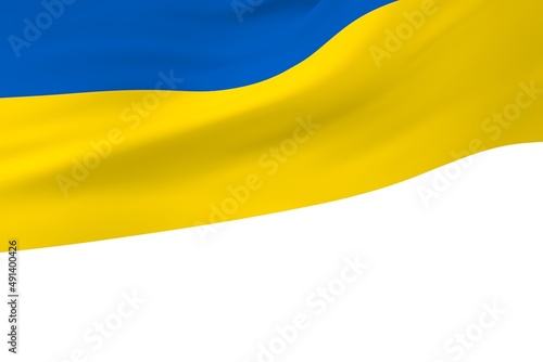 3D illustration of Russia flag Ukraine