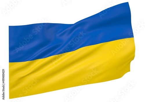 3D illustration of Russia flag Ukraine