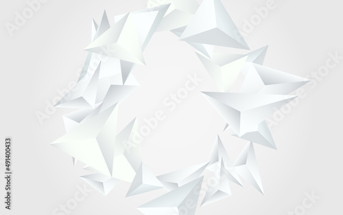 Fototapeta Naklejka Na Ścianę i Meble -  Light Triangle Trendy Vector  Gray Background.