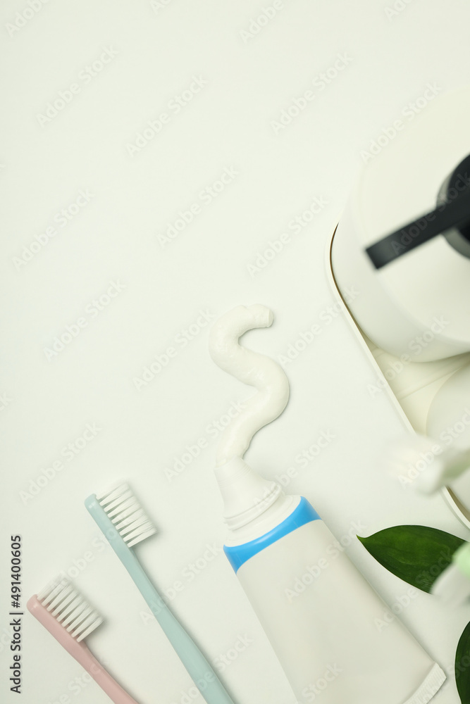 Concept of tooth or oral care, space for text Concept of tooth or oral care, space for text