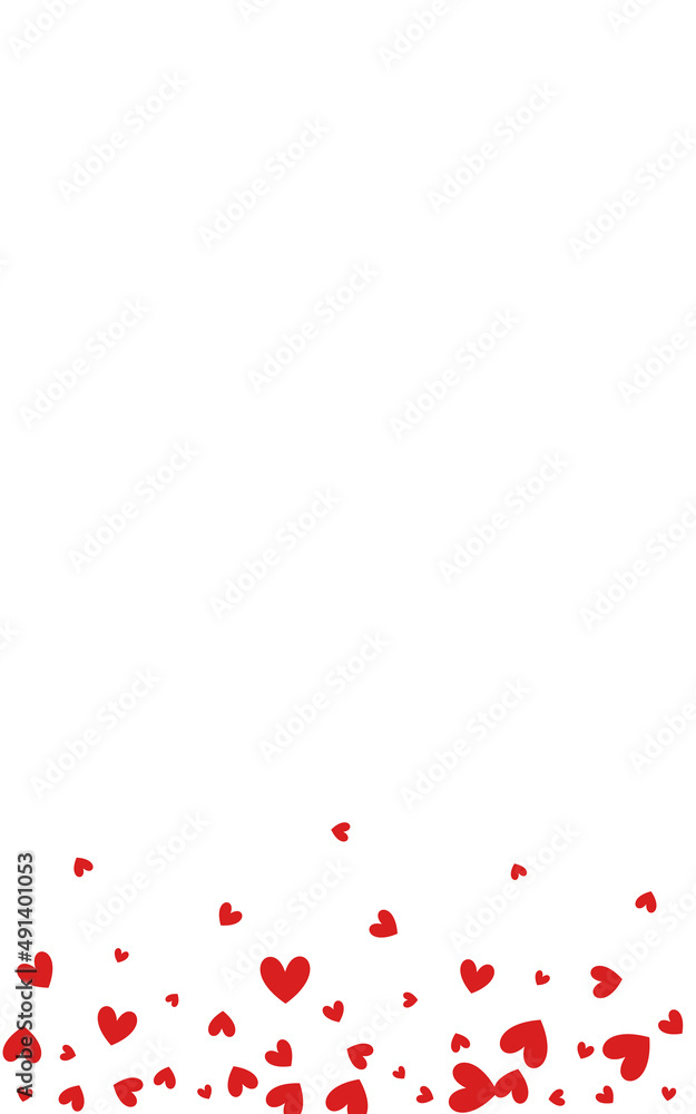 Red Confetti Vector White Backgound. Visual