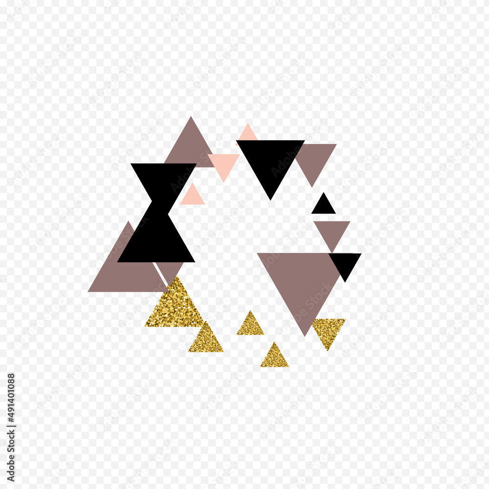 Ornate Mosaic Vector Transparent Background. Gold Ornate Mosaic Vector Transparent Background. Gold