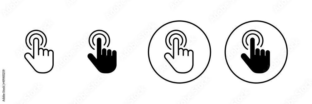 Hand cursor icons set. cursor sign and symbol. hand cursor icon clik Hand cursor icons set. cursor sign and symbol. hand cursor icon clik