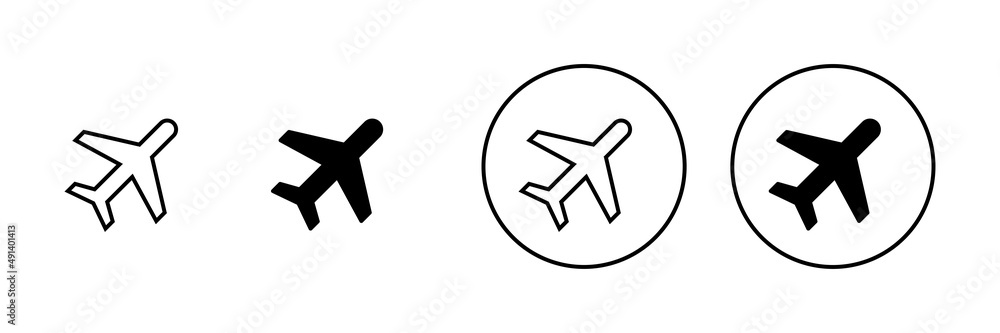 Plane icons set. Airplane sign and symbol. Flight transport symbol. Travel sign. aeroplane Plane icons set. Airplane sign and symbol. Flight transport symbol. Travel sign. aeroplane