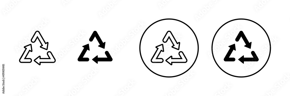 Recycle icons set. Recycling sign and symbol. Recycle icons set. Recycling sign and symbol.