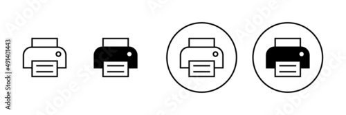 Print icons set. printer sign and symbol