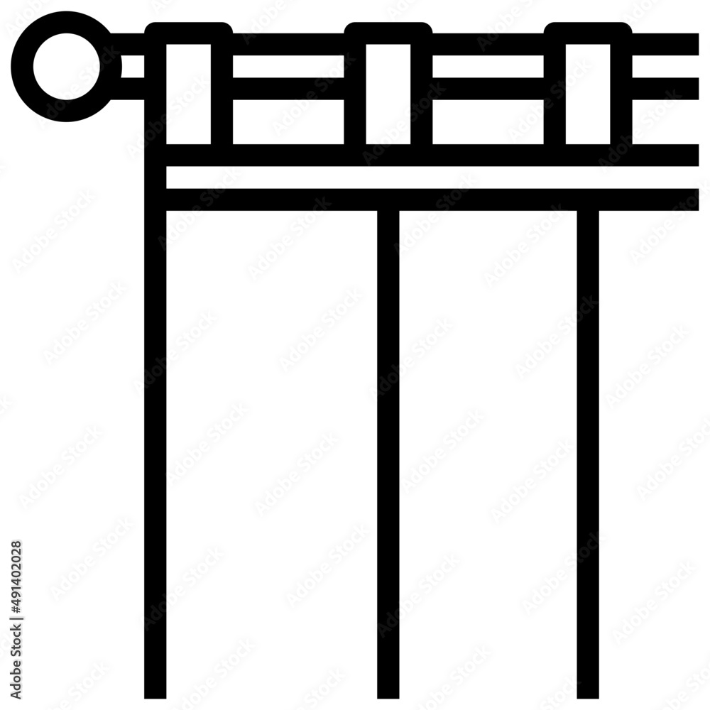 TAB TOP CURTAINS line icon