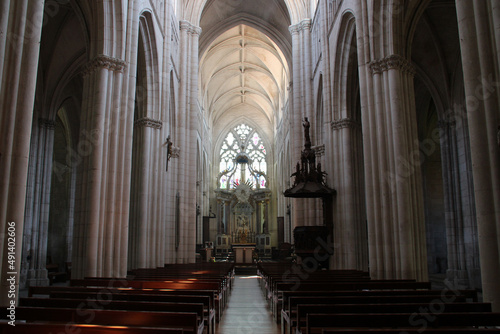 gothic cathedral (our lady of assumption) in luçon (france)