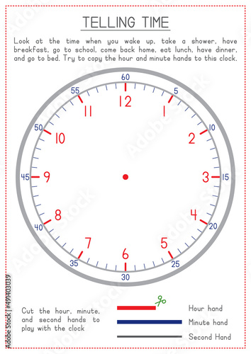 Children Learning Printable - Telling Time