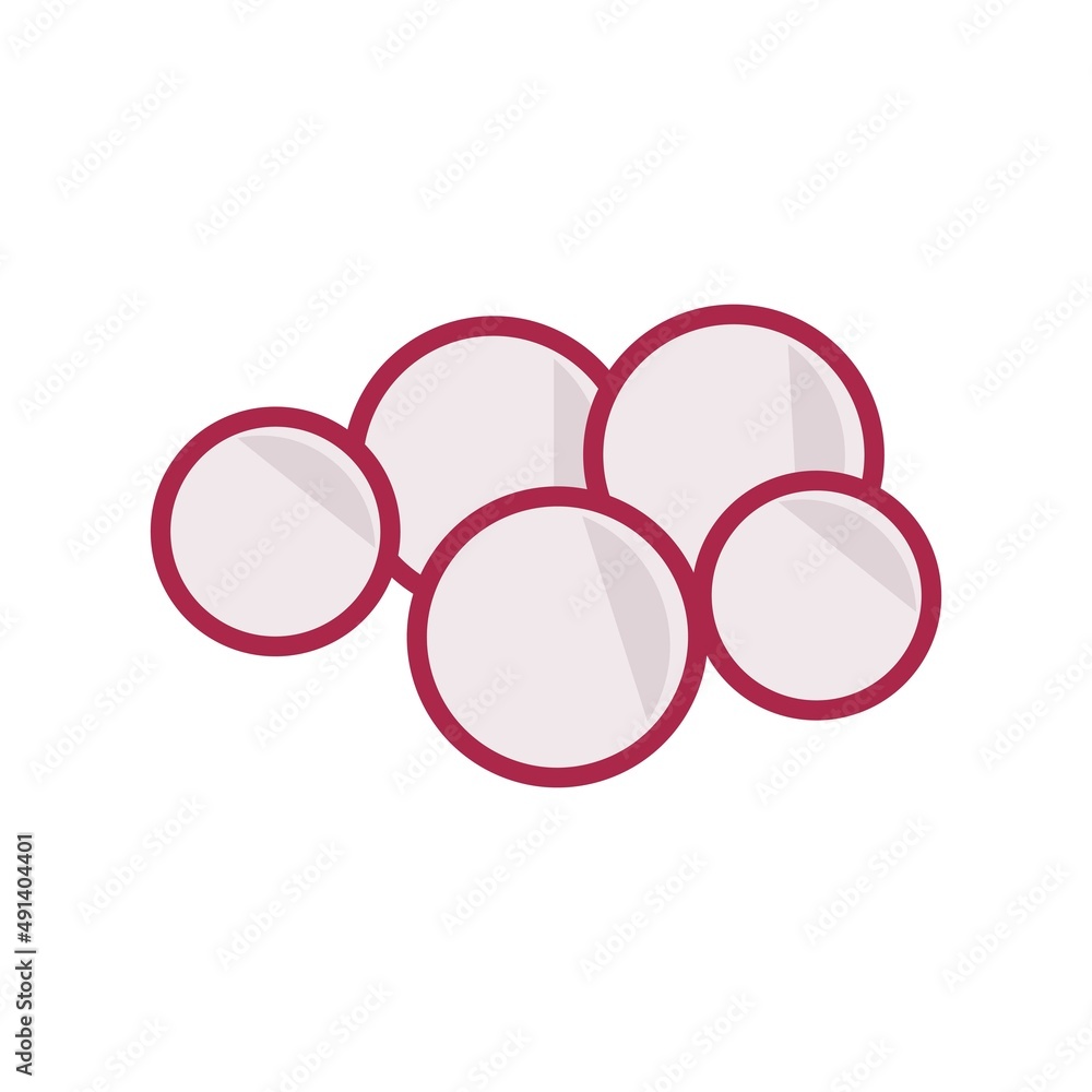 Radish healthy food vector object isolated Radish healthy food vector object isolated