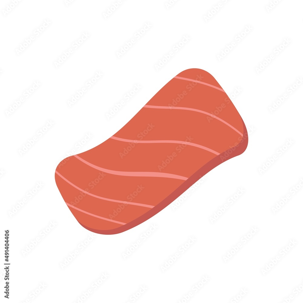 Salmon fillet vector object isolated Salmon fillet vector object isolated