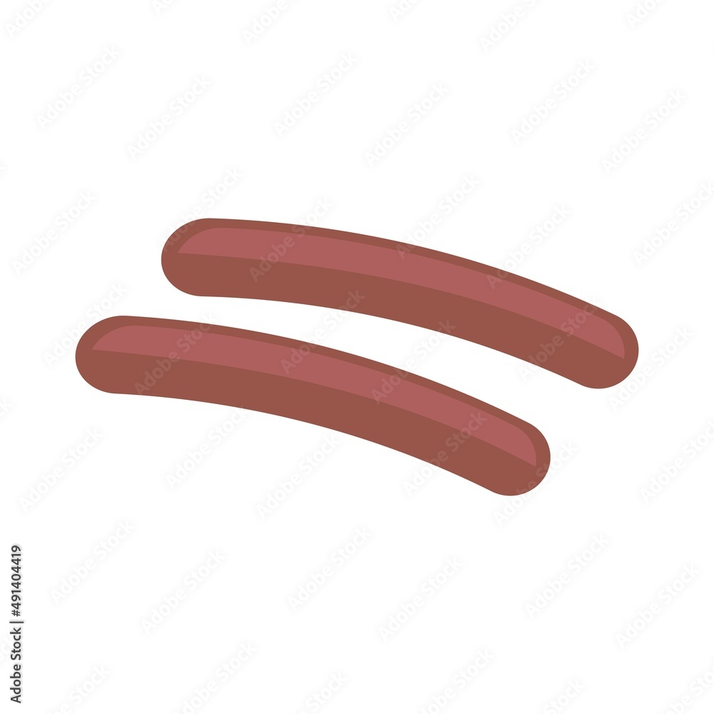 Sausages fresh vector object isolated Sausages fresh vector object isolated