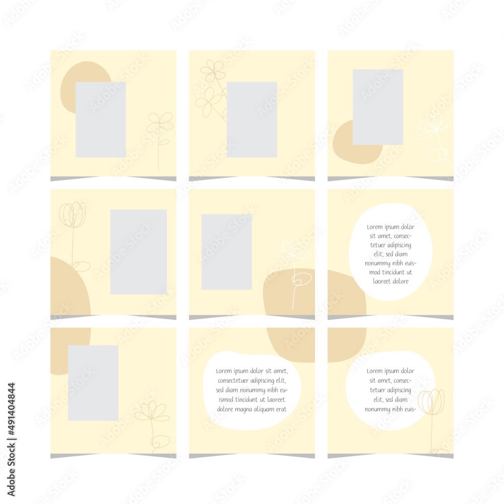 Fototapeta premium puzzle abstract shapes for social media instagram post