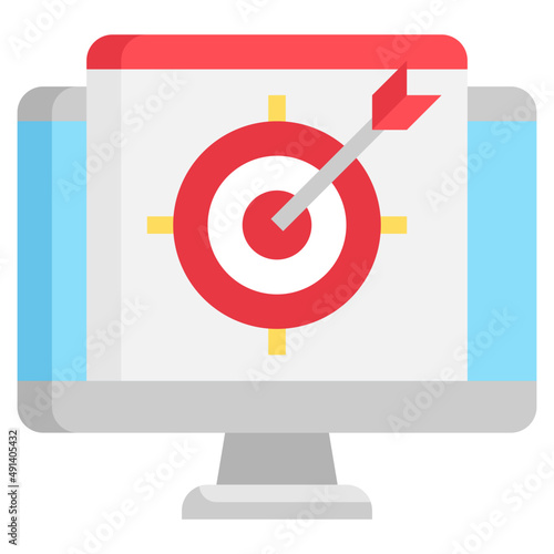 CONTEXTUAL ADVERTISING flat icon