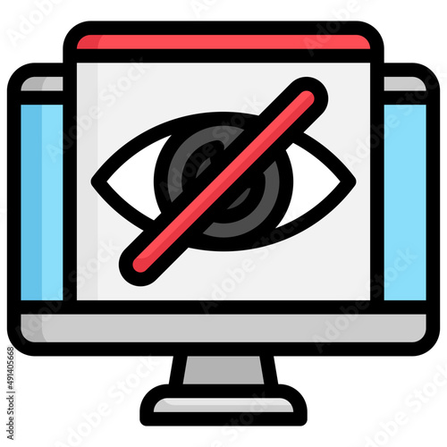 BANNER BLINDNESS Filled Outline