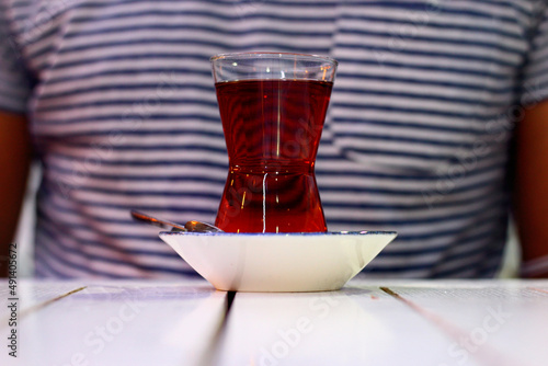 Tea cup on the table