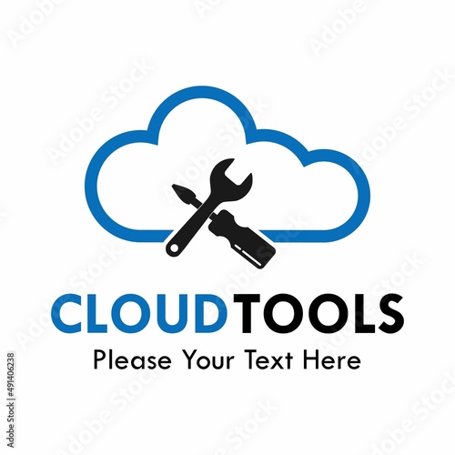 Cloud tools logo template illustration