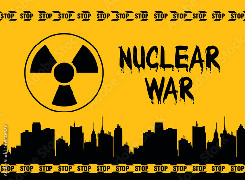 Russia Nuclear danger warning background
