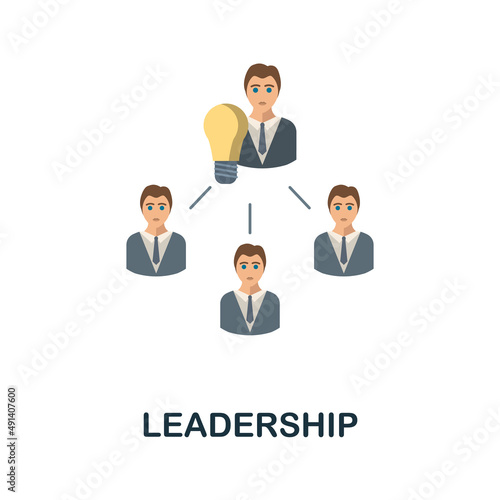 Leadership flat icon. Colored element sign from company value collection. Flat Leadership icon sign for web design, infographics and more.