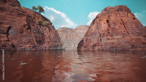 Lake Powell at sunny day in summer