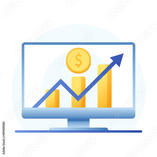 Bitcoin cryptocurrency price up. Bitcoin going up. Graph up.