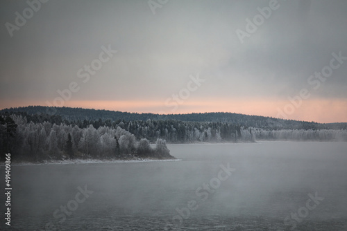 River freezing. Pello, Lapland.  © Ale
