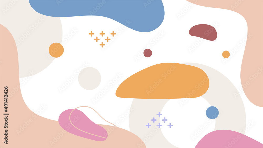 Abstract colorful Memphis flat geometric shapes background. Abstract composition with lines square dot triangle circle and wavy flat style. Design for poster, presentation, card, cover, banner. Abstract colorful Memphis flat geometric shapes background. Abstract composition with lines square dot triangle circle and wavy flat style. Design for poster, presentation, card, cover, banner.