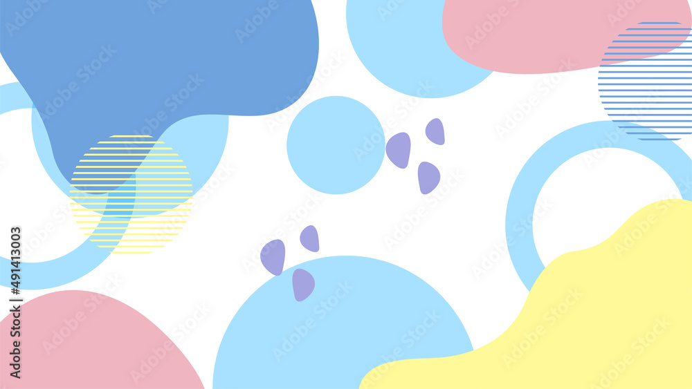 Abstract colorful Memphis flat geometric shapes background. Abstract composition with lines square dot triangle circle and wavy flat style. Design for poster, presentation, card, cover, banner. Abstract colorful Memphis flat geometric shapes background. Abstract composition with lines square dot triangle circle and wavy flat style. Design for poster, presentation, card, cover, banner.