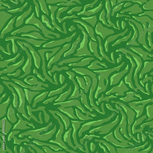 Platformers art, grass background. Seamless cartoon texture backdrop. Green stylish grass pattern. Game lawn wallpaper. Vector illustration