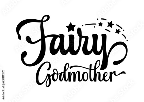 Simple Fairy Godmother inscription with stars