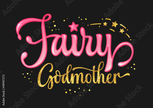 Postcard with quote Fairy Godmother