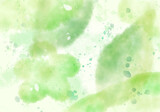 Bright green hand painting with blank space or graphic set in green on a spring day green.
