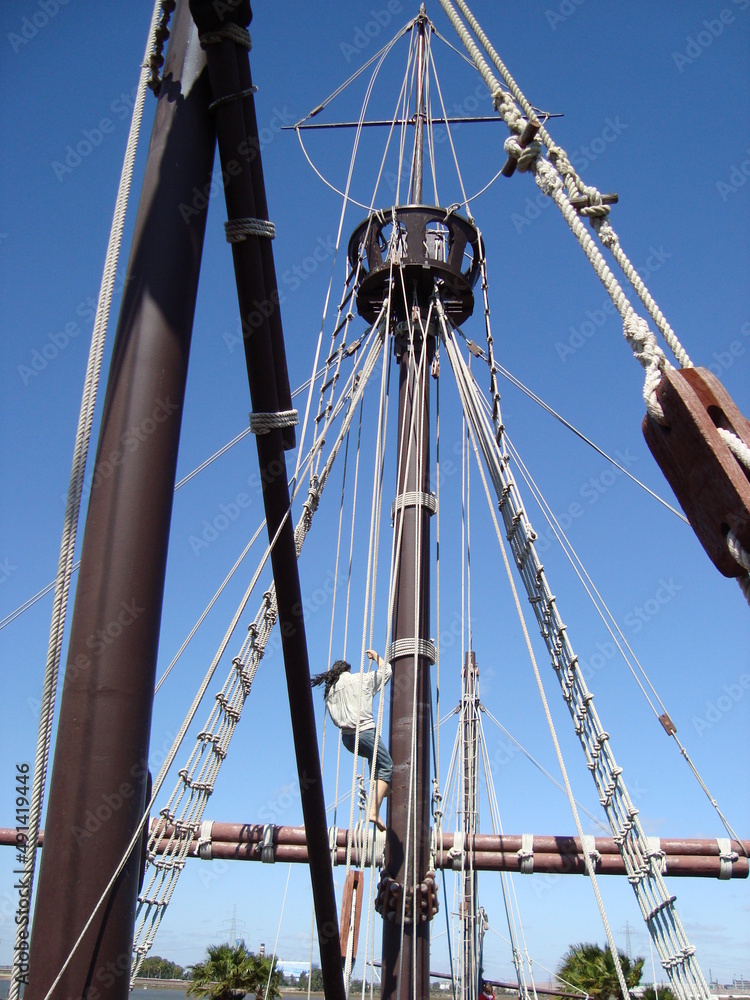 Fototapeta premium rigging of a sailing ship