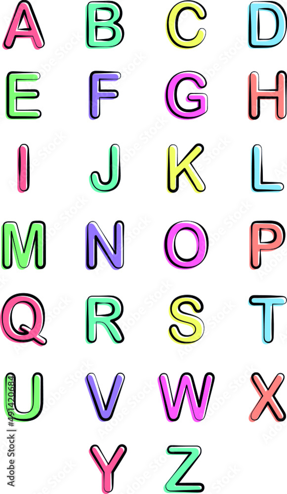 Vetor de Alphabet chart vector image. alphabet flash card. do Stock ...