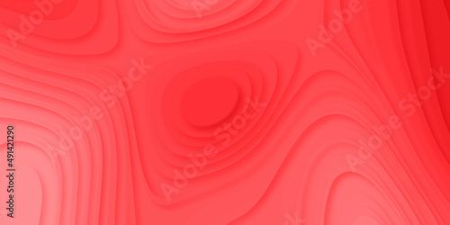 Abstract background with red color and papercut design in illustration . Modern and creative papercut and color multi layer gradient on vector red color  pattern background . 