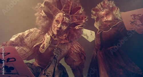 Circus performers. Venice Carnival