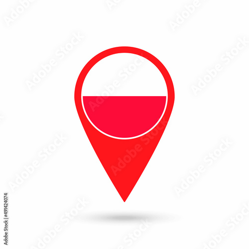 Free Download Map pointer with contry Poland. Poland flag. Vector illustration. - GFXLoad