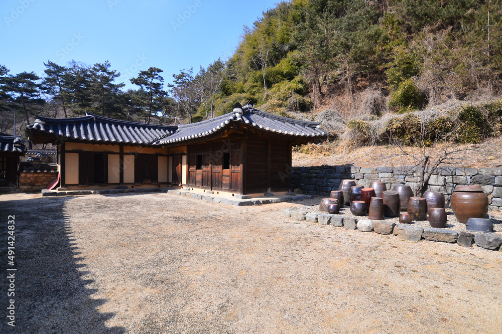 Korean traditional house built in 1730. in Goesan, South Korea.
