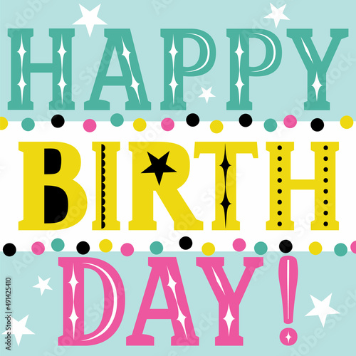happy birthday greeting card design
