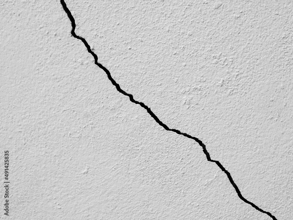 Obraz premium crack white wall texture closeup background