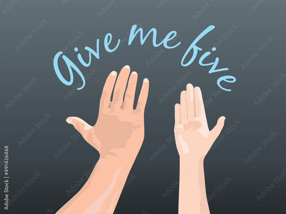 Give me five in illustration graphic vector Give me five in illustration graphic vector