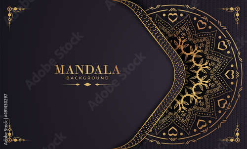 Luxury ornamental mandala background with golden arabesque pattern Arabic Islamic east style. Ramadan Style Decorative mandala. Mandala for print, poster, cover, brochure, flyer, banner