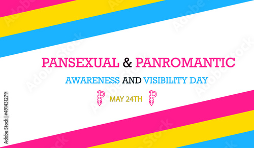 Vector Illustration for Pansexual and Panromantic Awareness and Visibility Day on May 24. LGBT community event