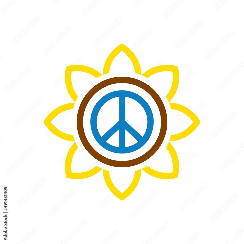 Peace to Ukraine. No war sign. Editable vector illustration Peace to Ukraine. No war sign. Editable vector illustration